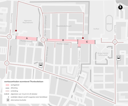 plattegrond werkzaamheden